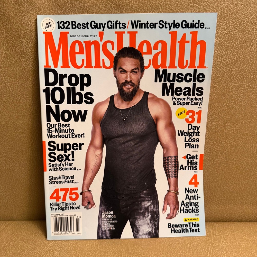 Mens Health Magazine December‎ 2017 Jason Momoa Camila Mendes Tech Guide 2018